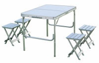 Ծալվող սեղան + 4 աթոռակ